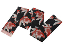 將圖片載入圖庫檢視器 Hanhaba-Obi, Reversible, Women, Black, Red Goldfish