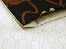 將圖片載入圖庫檢視器 Hanhaba-Obi, Reversible, Women, Black, Beige, Lotus