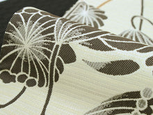 將圖片載入圖庫檢視器 Hanhaba-Obi, Reversible, Women, Beige, Dark Brown,Lotus