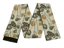 將圖片載入圖庫檢視器 Hanhaba-Obi, Reversible, Women, Beige, Dark Brown,Lotus