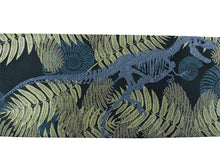 將圖片載入圖庫檢視器 Hanhaba-Obi, Reversible, Women, Navy, Blue Dinosaurs and fossils