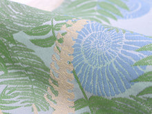 將圖片載入圖庫檢視器 Hanhaba-Obi, Reversible, Women, Light Blue, Beige Dinosaurs and fossils