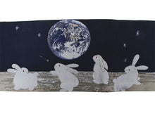 將圖片載入圖庫檢視器 Hanhaba-Obi, Reversible, Women, Dark navy, Beige, Earth and rabbits