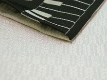 將圖片載入圖庫檢視器 Hanhaba-Obi, Reversible, Women, Black, Beige, Keyboard and stave