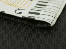 將圖片載入圖庫檢視器 Hanhaba-Obi, Reversible, Women, Beige, Black, Keyboard and stave