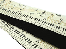 將圖片載入圖庫檢視器 Hanhaba-Obi, Reversible, Women, Beige, Black, Keyboard and stave