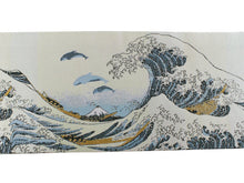 將圖片載入圖庫檢視器 Hanhaba-Obi, Reversible, Women, Beige,Black,Fugakuhyakkei Mt.Fuji