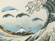 將圖片載入圖庫檢視器 Hanhaba-Obi, Reversible, Women, Beige,Black,Fugakuhyakkei Mt.Fuji