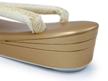 將圖片載入圖庫檢視器 Zori sandles and bag set, Women, Gold,  flower-shaped family crest