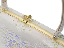 將圖片載入圖庫檢視器 Zori sandles and bag set, Women, White, Gold, flower pattern