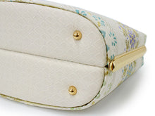 將圖片載入圖庫檢視器 Zori sandles and bag set, Women, White, Gold, flower pattern