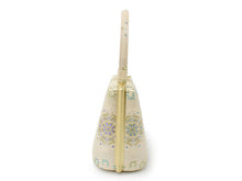 將圖片載入圖庫檢視器 Zori sandles and bag set, Women, White, Gold, flower pattern