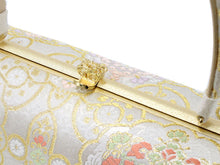 將圖片載入圖庫檢視器 Zori sandles and bag set, Women, White, Gold, arabesque pattern