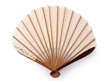 画像をギャラリービューアに読み込む, Sensu, foldable fan, fan bag, 2-piece set in paulownia box ,women, light pink, lace