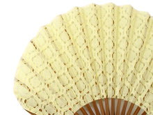 画像をギャラリービューアに読み込む, Sensu, foldable fan, fan bag, 2-piece set in paulownia box ,women, yellow, lace