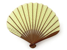 画像をギャラリービューアに読み込む, Sensu, foldable fan, fan bag, 2-piece set in paulownia box ,women, yellow, lace
