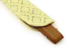 画像をギャラリービューアに読み込む, Sensu, foldable fan, fan bag, 2-piece set in paulownia box ,women, yellow, lace