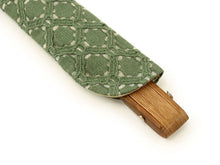 画像をギャラリービューアに読み込む, Sensu, foldable fan, fan bag, 2-piece set in paulownia box ,women, green, lace