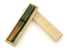 画像をギャラリービューアに読み込む, Sensu, foldable fan, fan bag, 2-piece set in paulownia box ,women, green, lace