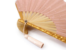 將圖片載入圖庫檢視器 Sensu, Foldable fan, Fan bag, 2-piece set in paulownia box, Women, Pink, Dot pattern