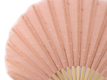將圖片載入圖庫檢視器 Sensu, Foldable fan, Fan bag, 2-piece set in paulownia box, Women, Pink, Dot pattern