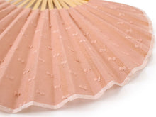 將圖片載入圖庫檢視器 Sensu, Foldable fan, Fan bag, 2-piece set in paulownia box, Women, Pink, Dot pattern