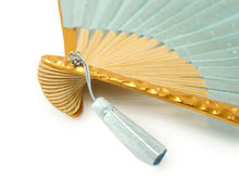 画像をギャラリービューアに読み込む, Sensu, Foldable fan, Fan bag, 2-piece set in paulownia box, Women, Blue, Dot pattern