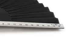 画像をギャラリービューアに読み込む, Sensu, Foldable fan, Fan bag, 2-piece set in paulownia box, Men, Black, Plain, Ruler