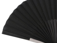 画像をギャラリービューアに読み込む, Sensu, Foldable fan, Fan bag, 2-piece set in paulownia box, Men, Black, Plain, Ruler