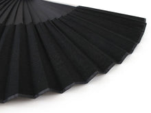 画像をギャラリービューアに読み込む, Sensu, Foldable fan, Fan bag, 2-piece set in paulownia box, Men, Black, Plain, Ruler
