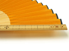 画像をギャラリービューアに読み込む, Sensu, Foldable fan, Fan bag, 2-piece set in paulownia box, Men, Mustard, Plain, Ruler