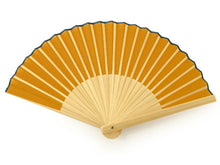 画像をギャラリービューアに読み込む, Sensu, Foldable fan, Fan bag, 2-piece set in paulownia box, Men, Mustard, Plain, Ruler