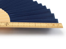 画像をギャラリービューアに読み込む, Sensu, Foldable fan, Fan bag, 2-piece set in paulownia box, Men, Navy, Plain, Ruler