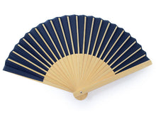 画像をギャラリービューアに読み込む, Sensu, Foldable fan, Fan bag, 2-piece set in paulownia box, Men, Navy, Plain, Ruler