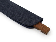 画像をギャラリービューアに読み込む, Sensu, Foldable fan, Fan bag, 2-piece set in paulownia box, Men, Denim, Plain