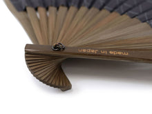 画像をギャラリービューアに読み込む, Sensu, Foldable fan, Fan bag, 2-piece set in paulownia box, Men, Navy, Lattice pattern