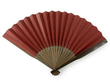 画像をギャラリービューアに読み込む, Sensu, Foldable fan, Fan bag, 2-piece set in paulownia box, Men, Deep red, Lattice pattern