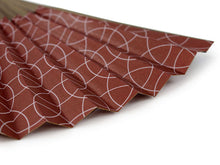 画像をギャラリービューアに読み込む, Sensu, Foldable fan, Fan bag, 2-piece set in paulownia box, Men, Deep red, Lattice pattern