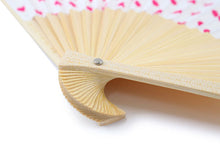 將圖片載入圖庫檢視器 Sensu, Foldable fan, Fan bag, 2-piece set in paulownia box, Women, Red, Dot pattern