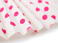 將圖片載入圖庫檢視器 Sensu, Foldable fan, Fan bag, 2-piece set in paulownia box, Women, Red, Dot pattern