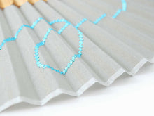 將圖片載入圖庫檢視器 Sensu, Foldable fan, Fan bag, 2-piece set, Women, Silver gray, Plain, Kemari