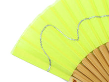 將圖片載入圖庫檢視器 Sensu, Foldable fan, Fan bag, 2-piece set, Women, Bright yellow, Plain, Kemari