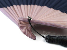 画像をギャラリービューアに読み込む, Sensu, Foldable fan, Fan bag, 2-piece set,Women Bicolor Gray purple, black plain