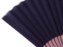 画像をギャラリービューアに読み込む, Sensu, Foldable fan, Fan bag, 2-piece set,Women Bicolor Gray purple, black plain