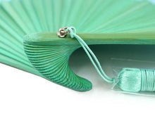 画像をギャラリービューアに読み込む, Sensu, Foldable fan, Fan bag, 2-piece set,Women Bicolor Saxe blue, Green, Plain