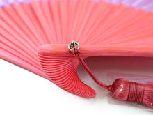画像をギャラリービューアに読み込む, Sensu, Foldable fan, Fan bag, 2-piece set,Women Bicolor,Purple, Pink, Plain