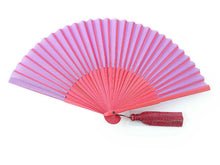 画像をギャラリービューアに読み込む, Sensu, Foldable fan, Fan bag, 2-piece set,Women Bicolor,Purple, Pink, Plain