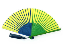 画像をギャラリービューアに読み込む, Sensu, Foldable fan, Fan bag, 2-piece set, Women Multicolor, Yellow, Navy,Green,Plain