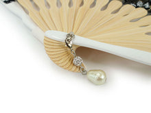 画像をギャラリービューアに読み込む, Sensu, Foldable fan, Fan bag, 2-piece set in paulownia box, Women, Black, Lace