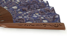 画像をギャラリービューアに読み込む, Sensu, Foldable fan, Fan bag, 2-piece set in paulownia box, Women, Masquerade Purple, Lace